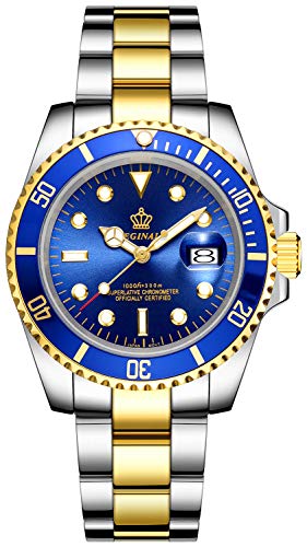 Mens Luxury Watches Ceramic Bezel Sapphire Glass Luminous Quartz Silver Gold Two Tone Stainless Steel Watch