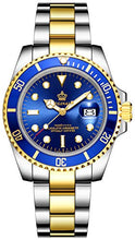 
                        
                          Cargar imagen en el visor de la galería, Mens Luxury Watches Ceramic Bezel Sapphire Glass Luminous Quartz Silver Gold Two Tone Stainless Steel Watch
                        
                      