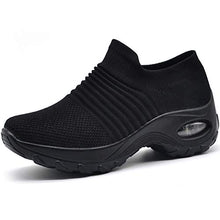 
                        
                          Load image into Gallery viewer, STQ Slip On Breathe Mesh Walking Shoes Women Fashion Sneakers Comfort Wedge Platform Loafers
                        
                      