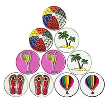 
                        
                          गैलरी व्यूवर में इमेज लोड करें, PINMEI Lot of 10 Golf Ball Markers Assorted Patterns - Soft Enamel Technique - JOY2ESpree
                        
                      
