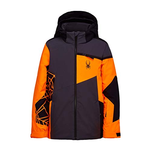 Spyder Boy’s Challenger Ski Jacket – Kids Full Zip Hooded Winter Coat