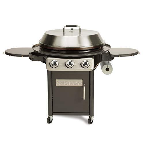 Cuisinart CGG-888 Grill Stainless Steel Lid 22-Inch Round Outdoor Flat Top Gas, 360° Griddle Cooking Center - JOY2ESpree