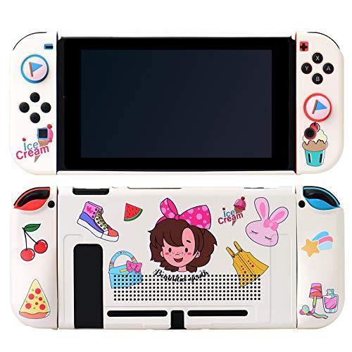 UYIYE Case for Switch - Protective Hard Case for Switch- Dockable TPU Shell Cover for Handheld Video Game Controller - Case Cover for Switch - JOY2ESpree