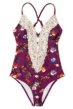 
                        
                          Muat gambar ke penampil Galeri, CUPSHE Fashion Women's Ladies Vintage Lace Bikini Sets Beach Swimwear Bathing Suit
                        
                      
