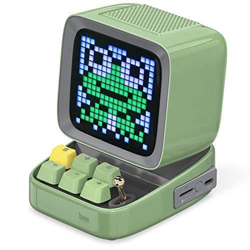 Divoom Ditoo Retro Pixel Art Game Bluetooth Speaker with 16X16 LED App Controlled Front Screen (Black) - JOY2ESpree
