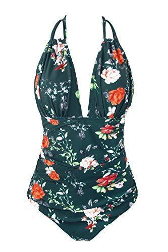 CUPSHE Women's One Piece Swimsuit Halter Tummy Control Multiway Swimwear Bathing Suits - JOY2ESpree