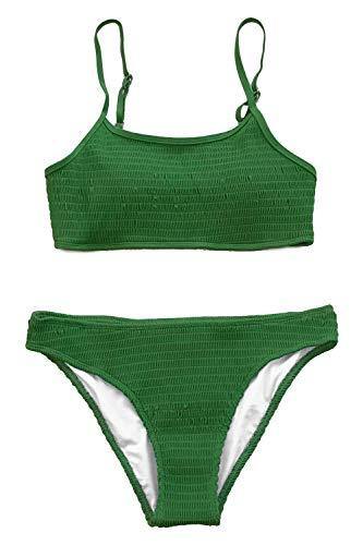 CUPSHE Women's Bikini Swimsuit Ruched Thong Two Piece Bathing Suit - JOY2ESpree