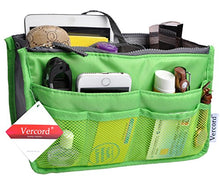 
                        
                          Load image into Gallery viewer, Vercord Purse Organizer Insert for Handbags Bag Organizers Inside Tote Pocketbook Women Nurse Nylon 13 Pockets Black Medium
                        
                      