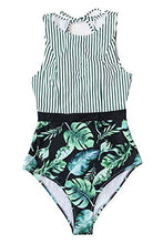 
                        
                          將圖片載入圖庫檢視器 CUPSHE Women's Striped Leafy One Piece Swimsuit
                        
                      