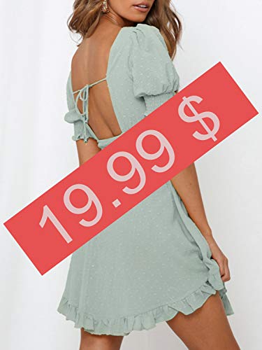 Simplee Women Sexy Deep V-Neck Short Sleeve Striped Print Mini A Line Dress
