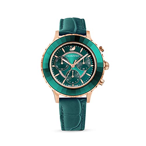 SWAROVSKI Women's Octea Lux Chrono Crystal Watch Collection, Leather Strap - JOY2ESpree