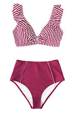 
                        
                          गैलरी व्यूवर में इमेज लोड करें, CUPSHE Women's High Waist Bikini Swimsuit Ruffle Floral Print Two Piece Bathing Suit
                        
                      