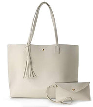 
                        
                          Load image into Gallery viewer, Minimalist Clean Cut Pebbled Faux Leather Tote Womens Shoulder Handbag
                        
                      