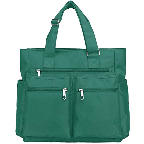 Canvas Tote Bag Waterproof Nylon Multi Pocket Shoulder Bags Laptop Work Bag Teacher Purse and Handbags for Women & Men
