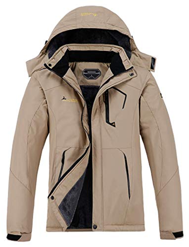 MOERDENG Men's Waterproof Ski Jacket Warm Winter Snow Coat Mountain Windbreaker Hooded Raincoat Snowboarding Jackets