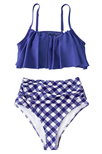 CUPSHE Women's High Waisted Falbala Bikini Set