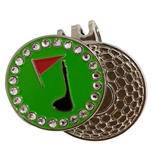 DA VINCI Magnetic Golf Hat Clip with 1 Inch Bling Metal Golf Ball Marker - JOY2ESpree