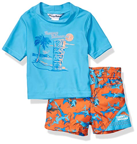 Tommy Bahama Boys' Rashguard and Trunks Swimsuit Set