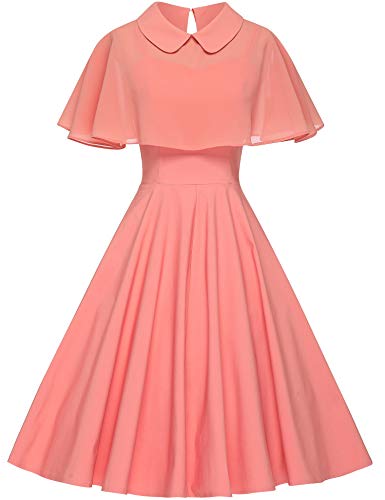 GownTown Women's 1950s Cloak Two-Piece Cocktail Dress