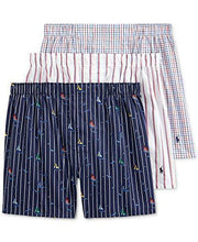
                        
                          Cargar imagen en el visor de la galería, Polo Ralph Lauren Men's 3-Pack Classic Fit Packaged Woven Boxers
                        
                      