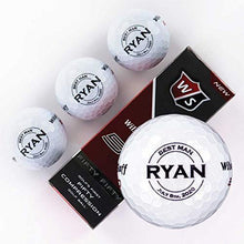 
                        
                          Load image into Gallery viewer, Buffalo BottleCraft Personalized Groomsman Golf Balls, Sleeve of 3, Wilson, Custom Designs for Groomsmen, Best Man, Ushers, Officiants - JOY2ESpree
                        
                      