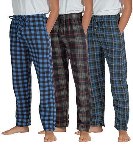 Real Essentials 3 Pack Boys Pajama Pants Super Soft Fleece PJ Lounge Bottoms for Kids - JOY2ESpree