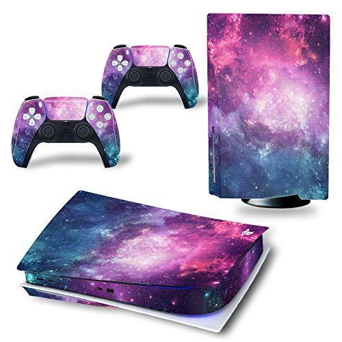 DOMILINA PS5 Skin Stickers, Full Body Vinyl Decal Cover for Playstation 5 Disk Edition Console & Controllers - Dancing Fire - JOY2ESpree