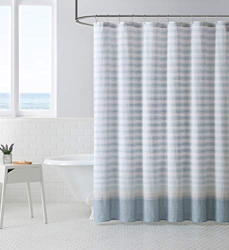 Tommy Bahama | Coastal Stripe Collection Shower Curtain, 72" x 72", Tidal Beige