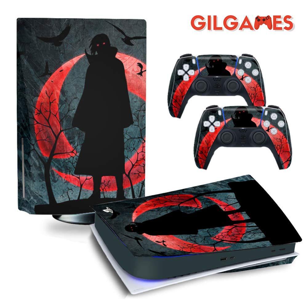 GilGames Skin Decals Faceplate for Playstation 5, Vinyl Protector Wrap Full Set Protective Cover Stickers Kit Console and Controller (Disk Edition) - JOY2ESpree