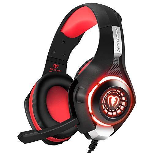 BlueFire Stereo Gaming Headset for Playstation 4 PS4 Over-Ear Headphones with Mic and LED Lights for Xbox One, PC, Laptop(Green) - JOY2ESpree