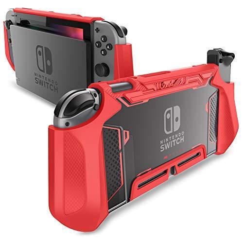 Mumba Dockable Case Compatible for Nintendo Switch, [Blade Series] TPU Grip Protective Cover Case with Ergonomic Design and Comfort Grip (Clear) - JOY2ESpree