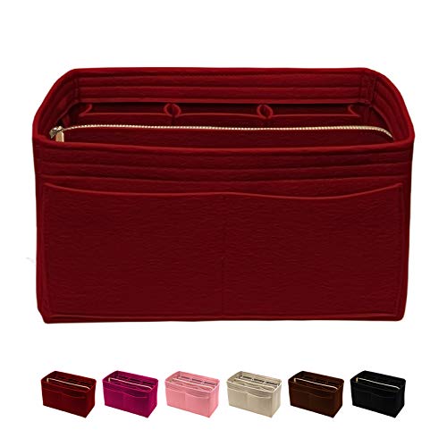 Purse Organizer Insert with Zipper Felt Bag Organizer Handbag Organizer Insert Bag In Bag Organizer