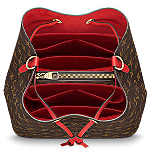 LEXSION Organizer,Bag Organizer,Insert purse organizer with 2 packs in one set fit LV NeoNoe Noé Series perfectly