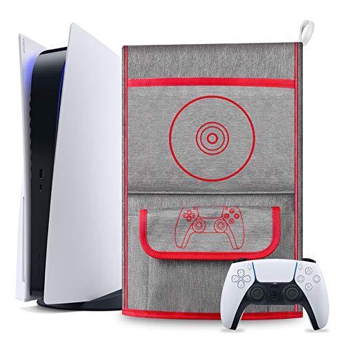Esimen Sleeve Protective Case Dust Cover for PS5 Console /Playstation 5 Digital Edition ,PS5 Controller Cover Compatible with 12 Game Disc Pockets - JOY2ESpree