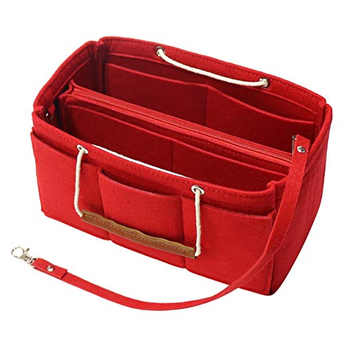 MISIXILE Felt Insert Bag Organizer - 2in1, Bag In Bag Tote Purse Organizer with Handles for Speedy Neverfull Longchamp