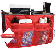 
                        
                          Load image into Gallery viewer, Vercord Purse Organizer Insert for Handbags Bag Organizers Inside Tote Pocketbook Women Nurse Nylon 13 Pockets Black Medium
                        
                      
