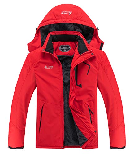 MOERDENG Men's Waterproof Ski Jacket Warm Winter Snow Coat Mountain Windbreaker Hooded Raincoat Snowboarding Jackets