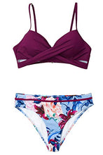 
                        
                          画像をギャラリービューアに読み込む, CUPSHE Women's Wrap Top Floral Bottom Bathing Suit Two Piece Sexy Swimsuit
                        
                      