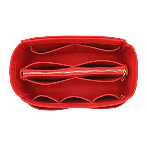 Felt Purse Bag Organizer Insert with zipper Bag Tote Shaper Fit Speedy Neverfull MM GM
