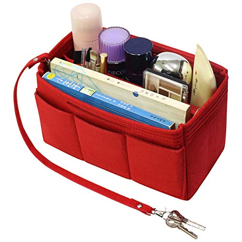 Purse Handbag Organizer Insert, MISIXILE Felt Bag Organizer with Handles