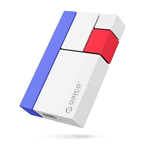 ORICO 250GB Ultra-Mini Portable SSD - Read/Write Up to 540MB/s - USB3.1 GEN2 External Solid State Drive for PC Laptop Mac and More-White-CN300 Chroma - JOY2ESpree
