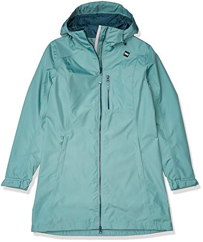 Helly-Hansen Women's Long Belfast Waterproof Windproof Breathable Raincoat Jacket With Hood