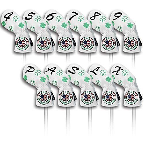 Golf Iron Head Covers 11Pcs Golf Club Protector Lucky Clover for Titleist Callaway Taylormade - JOY2ESpree