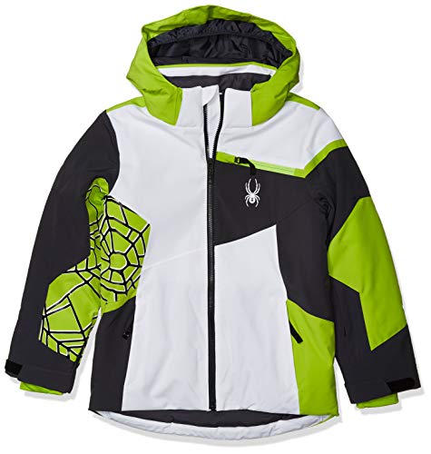 Spyder Boy’s Challenger Ski Jacket – Kids Full Zip Hooded Winter Coat