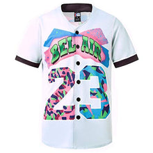 
                        
                          Muat gambar ke penampil Galeri, MOLPE 90s Hip Hop Clothing for Men and Women, Unisex Bel Air 23 Baseball Jersey, Mens Printed Urban Shirts for Party
                        
                      