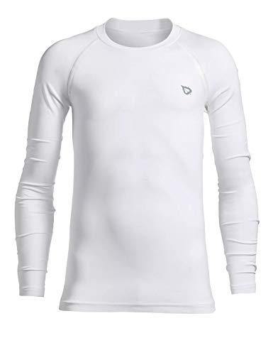 BALEAF Youth Boys'/Girls' Thermal Compression Sports Shirts Long Sleeve Fleece Base Layer Crew Neck