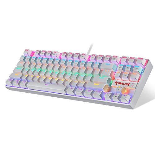 Redragon K552 Mechanical Gaming Keyboard RGB LED Rainbow Backlit Wired Keyboard with Red Switches for Windows Gaming PC (87 Keys, Black) - JOY2ESpree