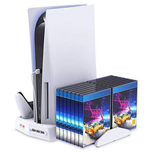 
                        
                          Muat gambar ke penampil Galeri, Vertical Stand for Playstation 5 with Cooling Fan Charging Station - JOY2ESpree
                        
                      