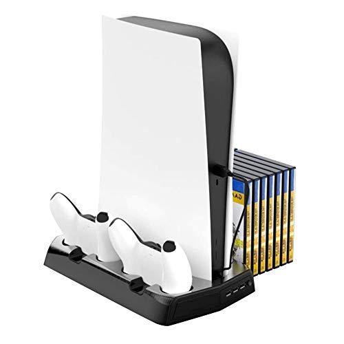 PS5 Console Cooling Fan, Arespark Playstation5 Vertical Edition Console Cooling Stand with Dualsense Controller Charge Station & Game Slots - JOY2ESpree
