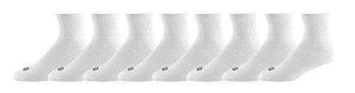 Wilson mens Dri-tech Moisture Control Athletic Quarter Socks, 8 Pack Multipack - JOY2ESpree